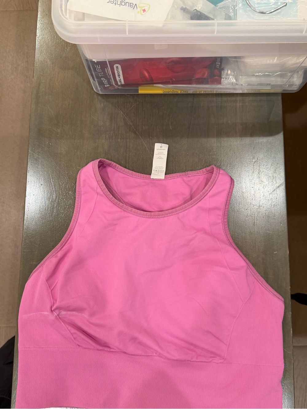 Lululemon High-Neck Pink Bra